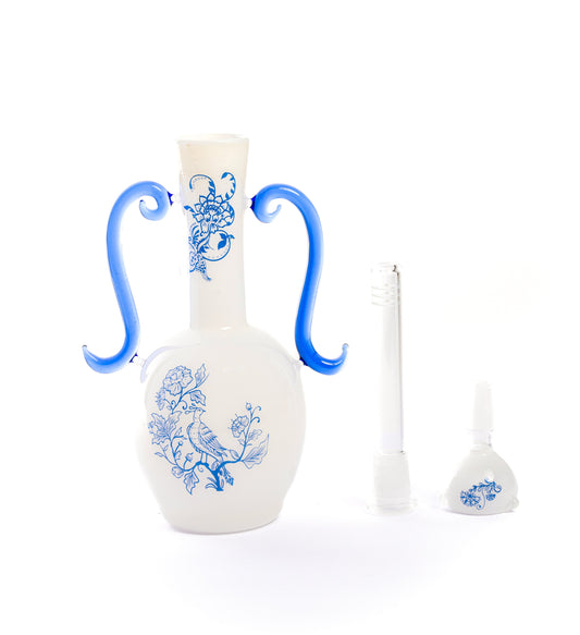 Porcelain Designed Glass Bong