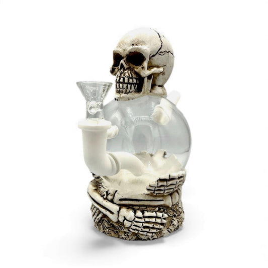 Skull Globe Head Glass Bong