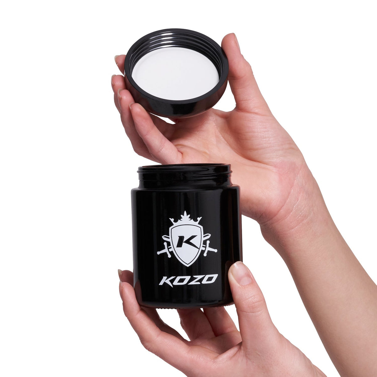 Kozo 1/2 Oz Black UV Glass Storage Jar with Airtight Lid