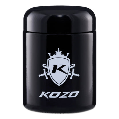 Kozo 1/2 Oz Black UV Glass Storage Jar with Airtight Lid