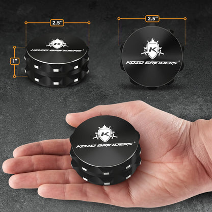 Kozo 2.5" 2-Piece Ceramic Non-Stick Aluminum Grinder