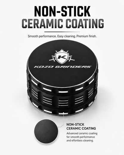 Kozo 4" 4-Piece Ceramic Non-Stick Aluminum Grinder