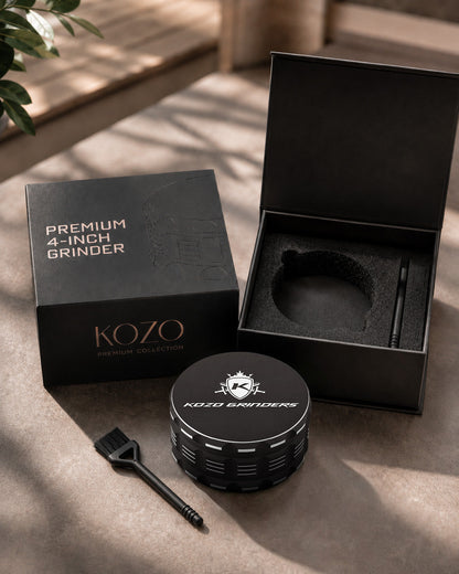 Kozo 4" 4-Piece Ceramic Non-Stick Aluminum Grinder