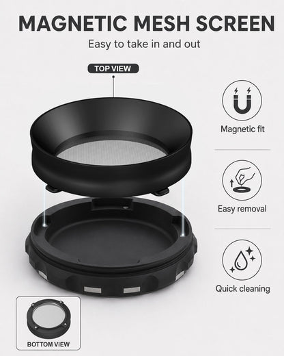 Kozo 4" 4-Piece Ceramic Non-Stick Aluminum Grinder