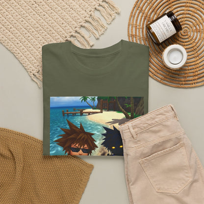 Sora And Dark Form Flipping Off At The Beach