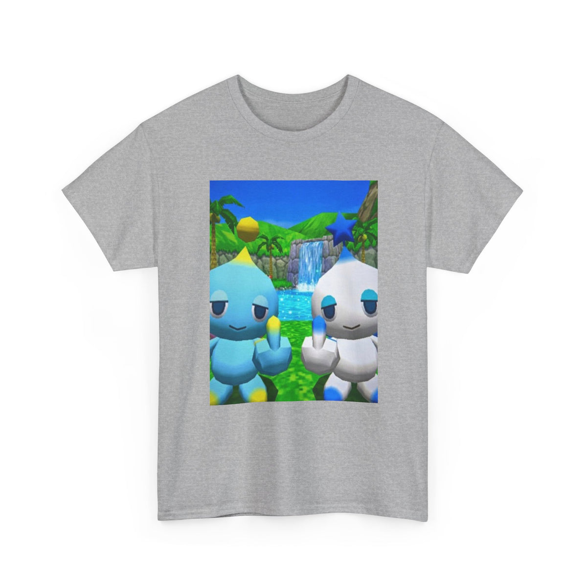 Chao Flipping Middle Fingers At Waterfall