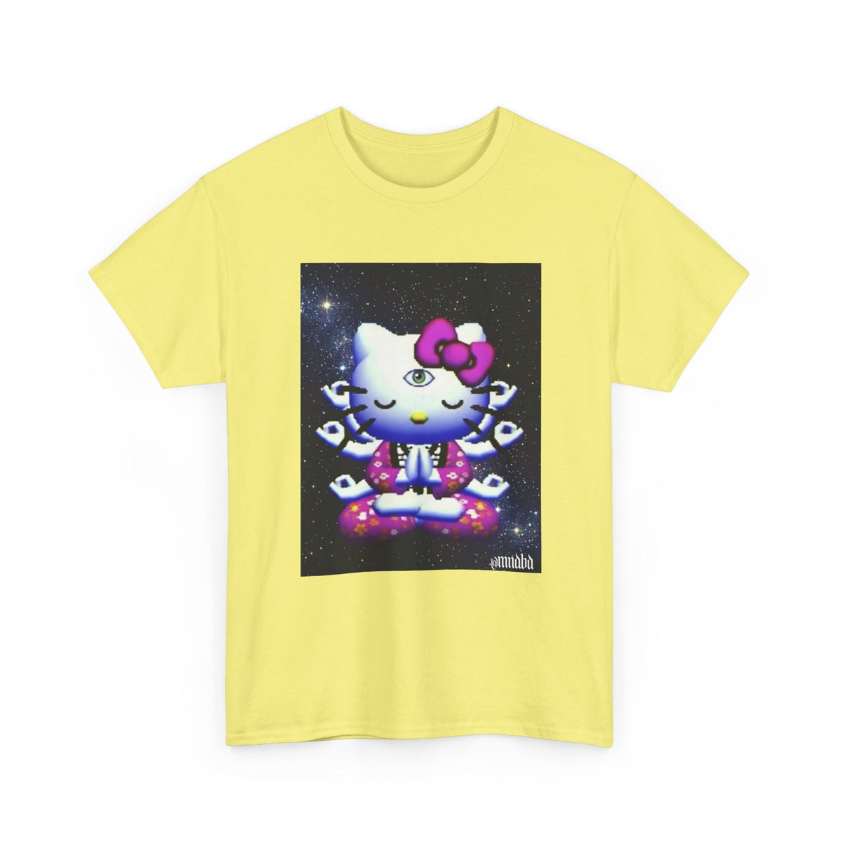 Third Eye Kitty Meditating In Space Tee
