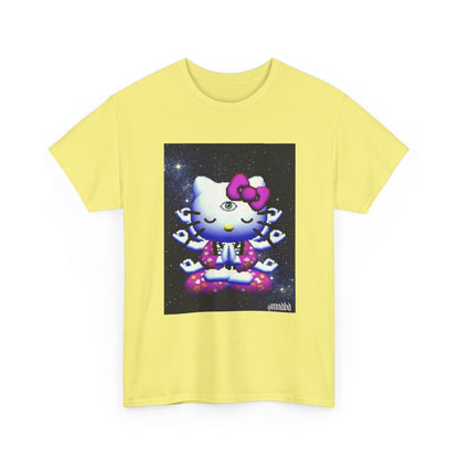 Third Eye Kitty Meditating In Space Tee