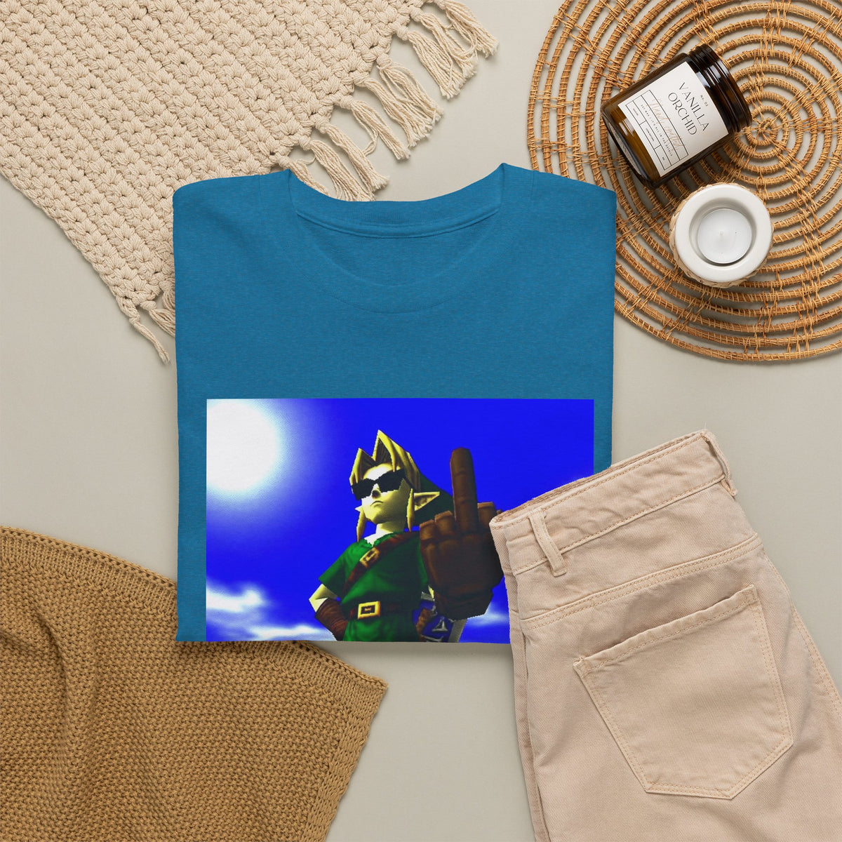 Cool Link Flipping The Bird Tee