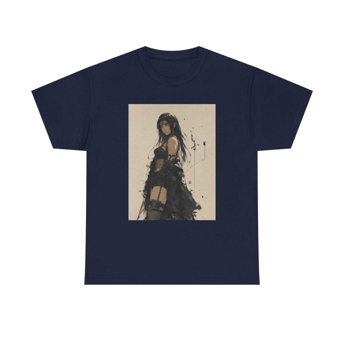 Anime Goth Girl Standing Confidently Tee