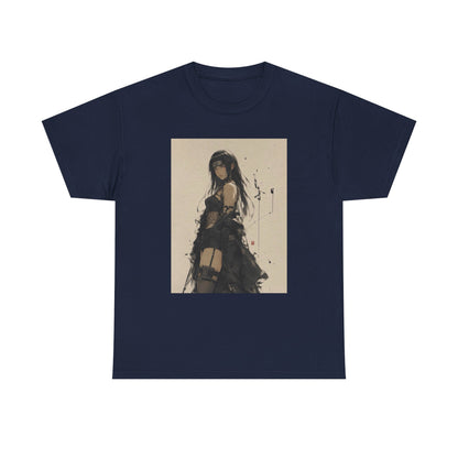 Anime Goth Girl Standing Confidently Tee