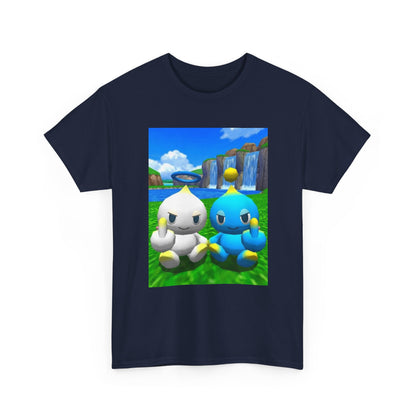 Chao Flipping Off On Green Hills Tee