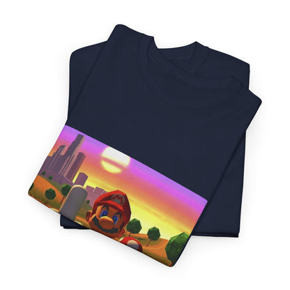 Mario And Mushroom Flipping Off Tee