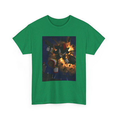 Shadow The Hedgehog With Uzi Amidst Explosion Tee