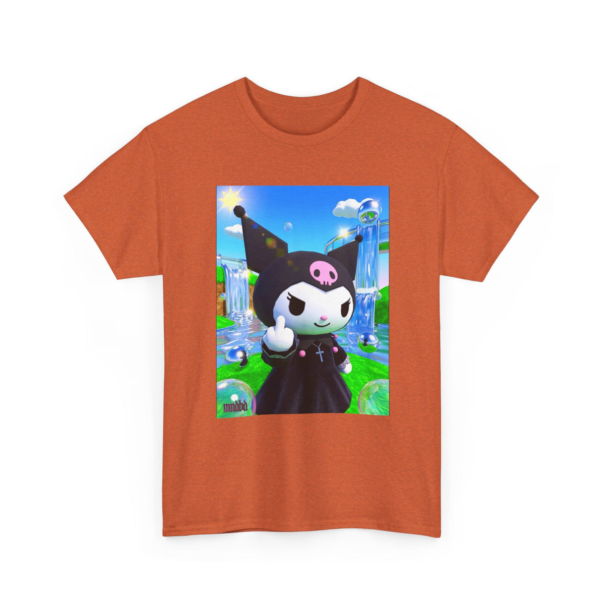 Kuromi Gives The Finger In Vaporwave Paradise