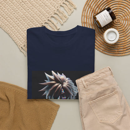 Chrome Spiky-Haired Warrior Reflecting Rainbows Tee