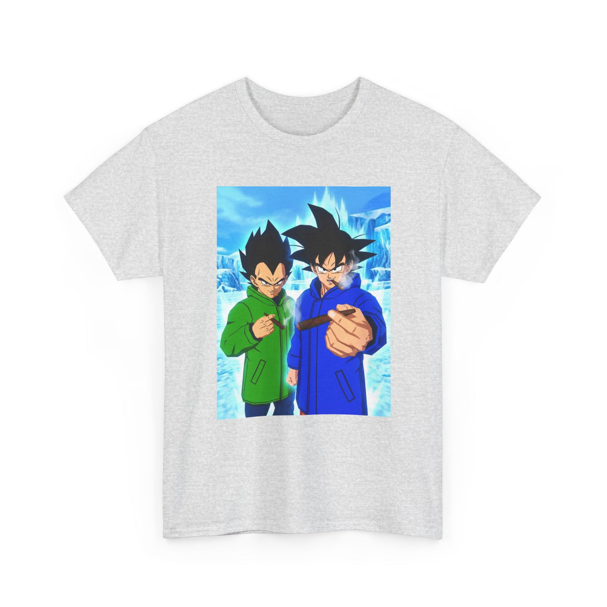 Goku and Vegeta Chilling, Smoking Blunts Tee