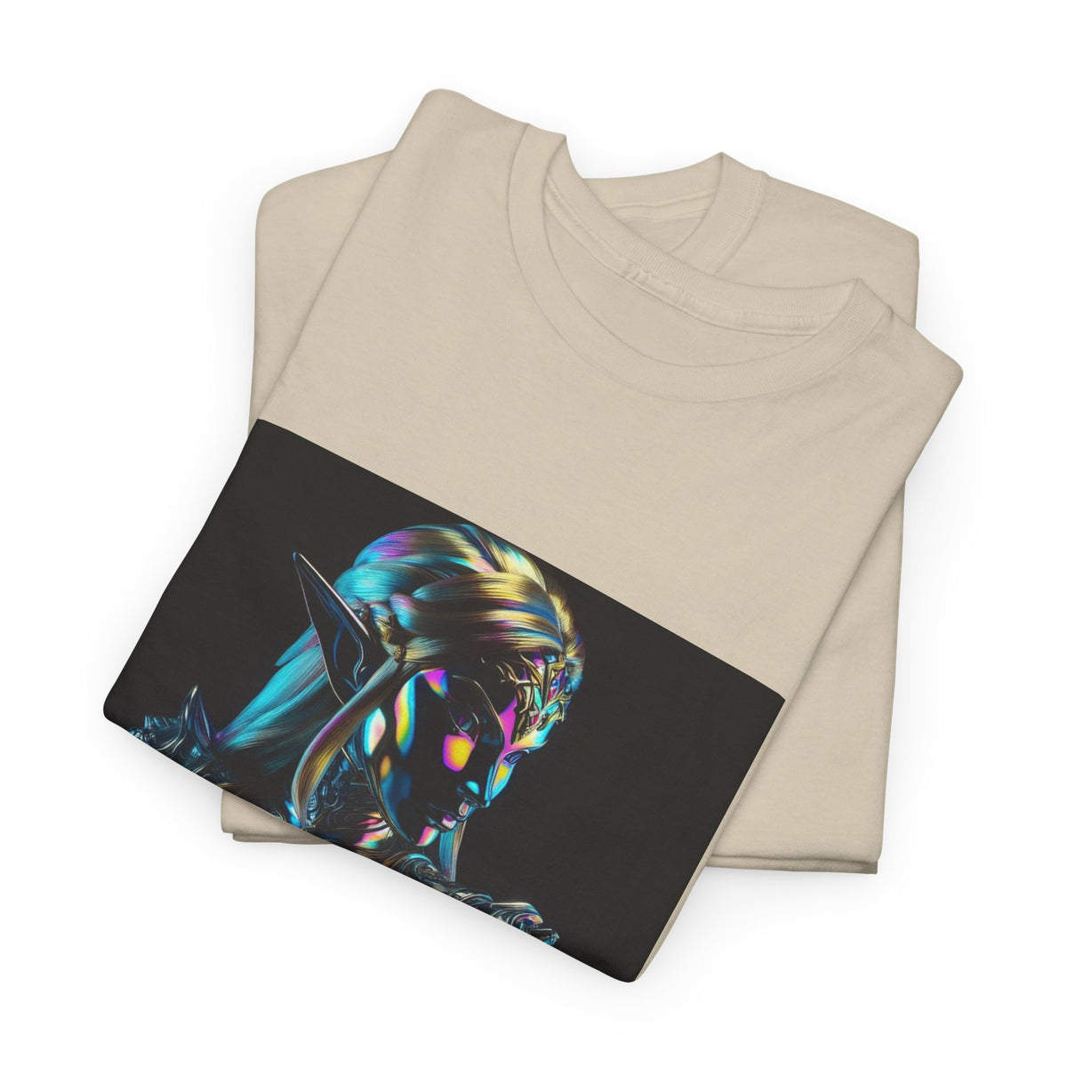 Holographic Elf Princess Chrome Armor Tee