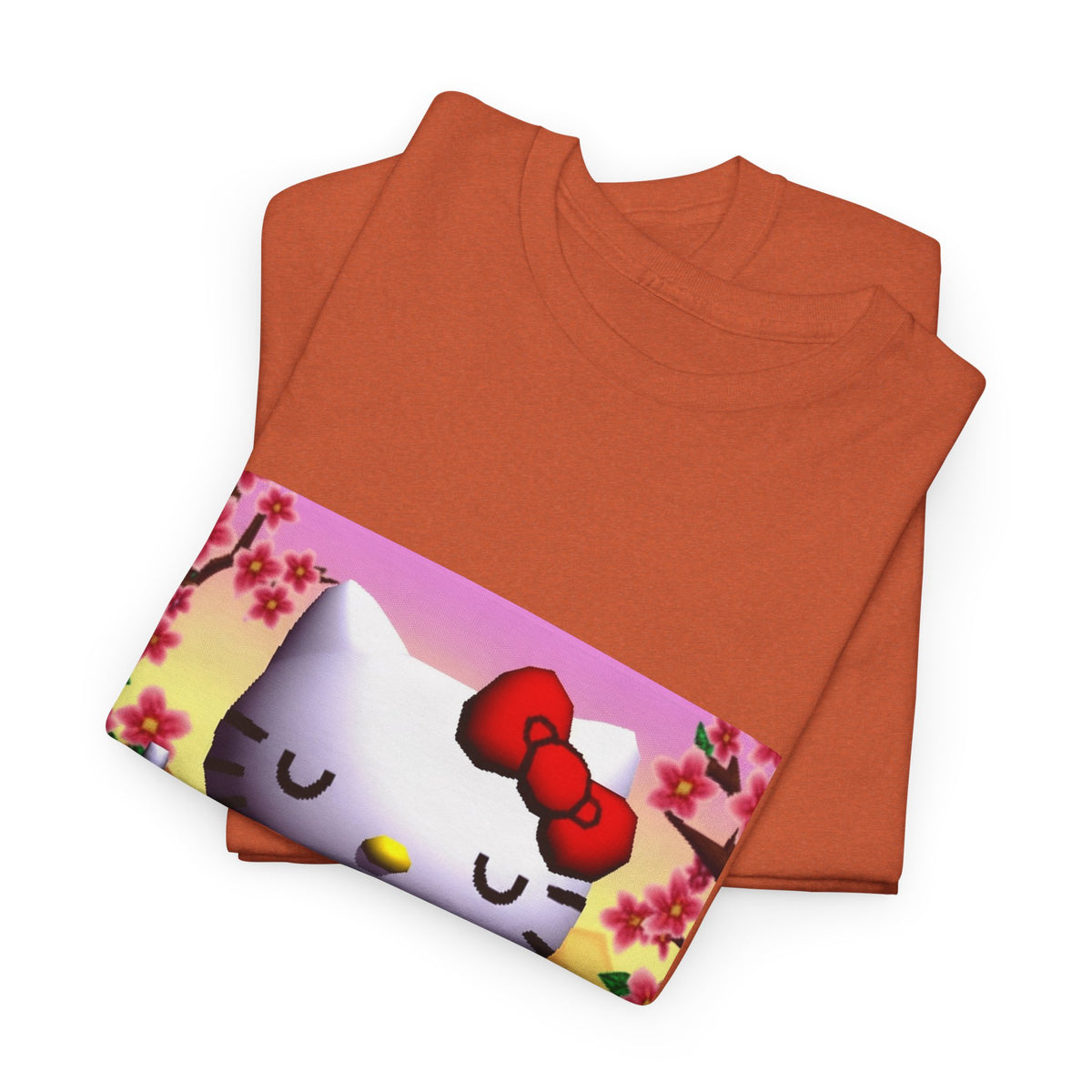 Kitty Meditating and Flipping Bird Tee