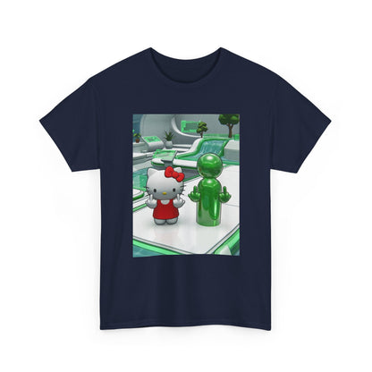 Cute Kitty And Green Dude Flipping Off