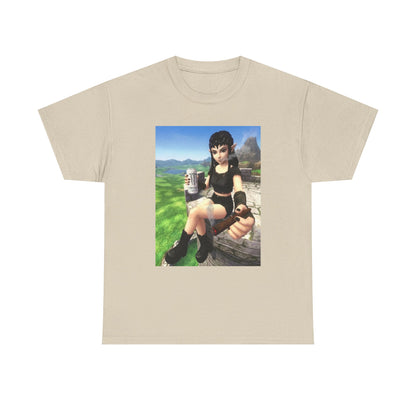 Edgy Elf Girl Smoking Blunt Tee