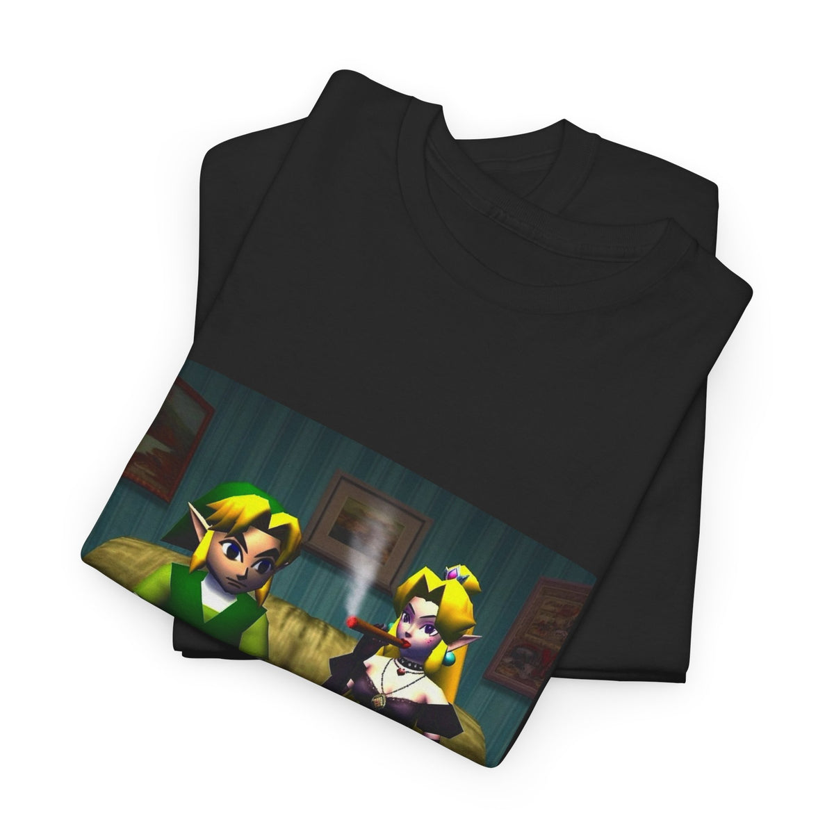 Link and Goth Peach Chillin' and Smoking Tee