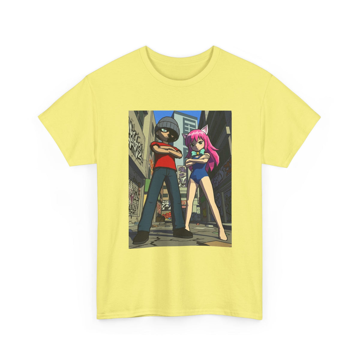 Urban Duo Standoff In Graffiti Alley Tee