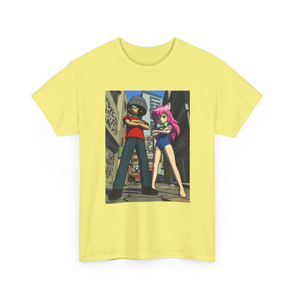 Urban Duo Standoff In Graffiti Alley Tee