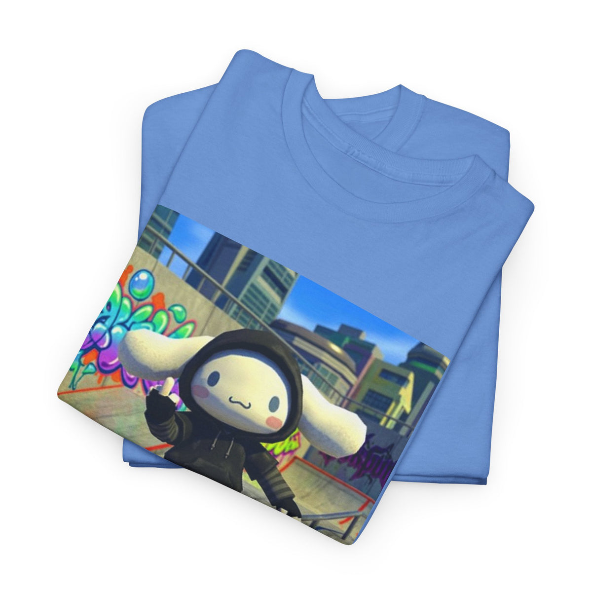 Edgy Cinnamoroll Skater Flipping Off Tee