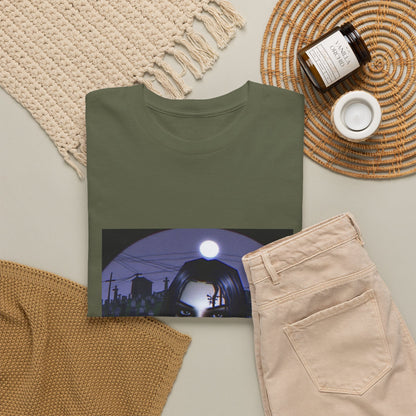 Goth Queen Smoking In Cemetery Moonlight Tee