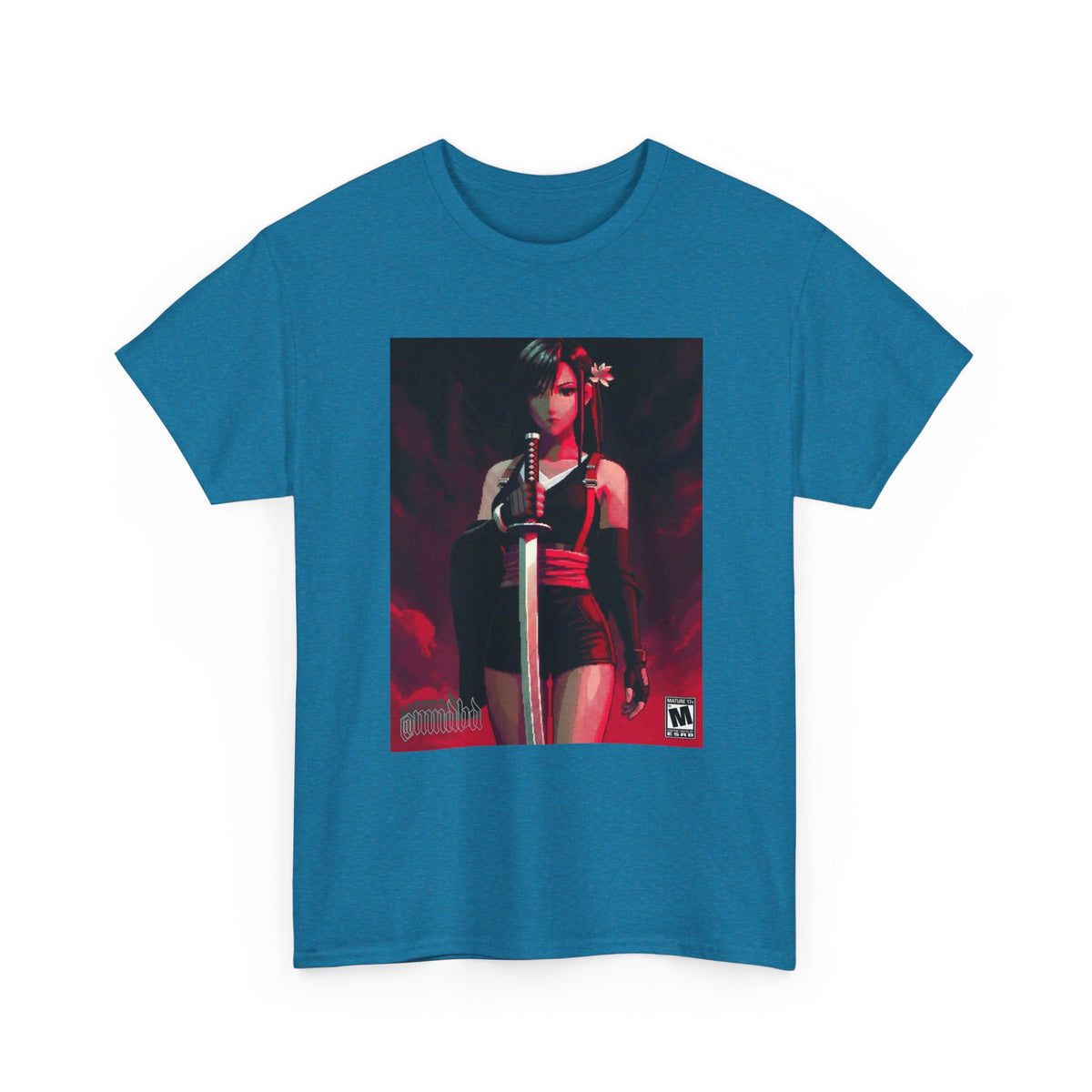 Pixel Tifa Lockhart With Katana Tee