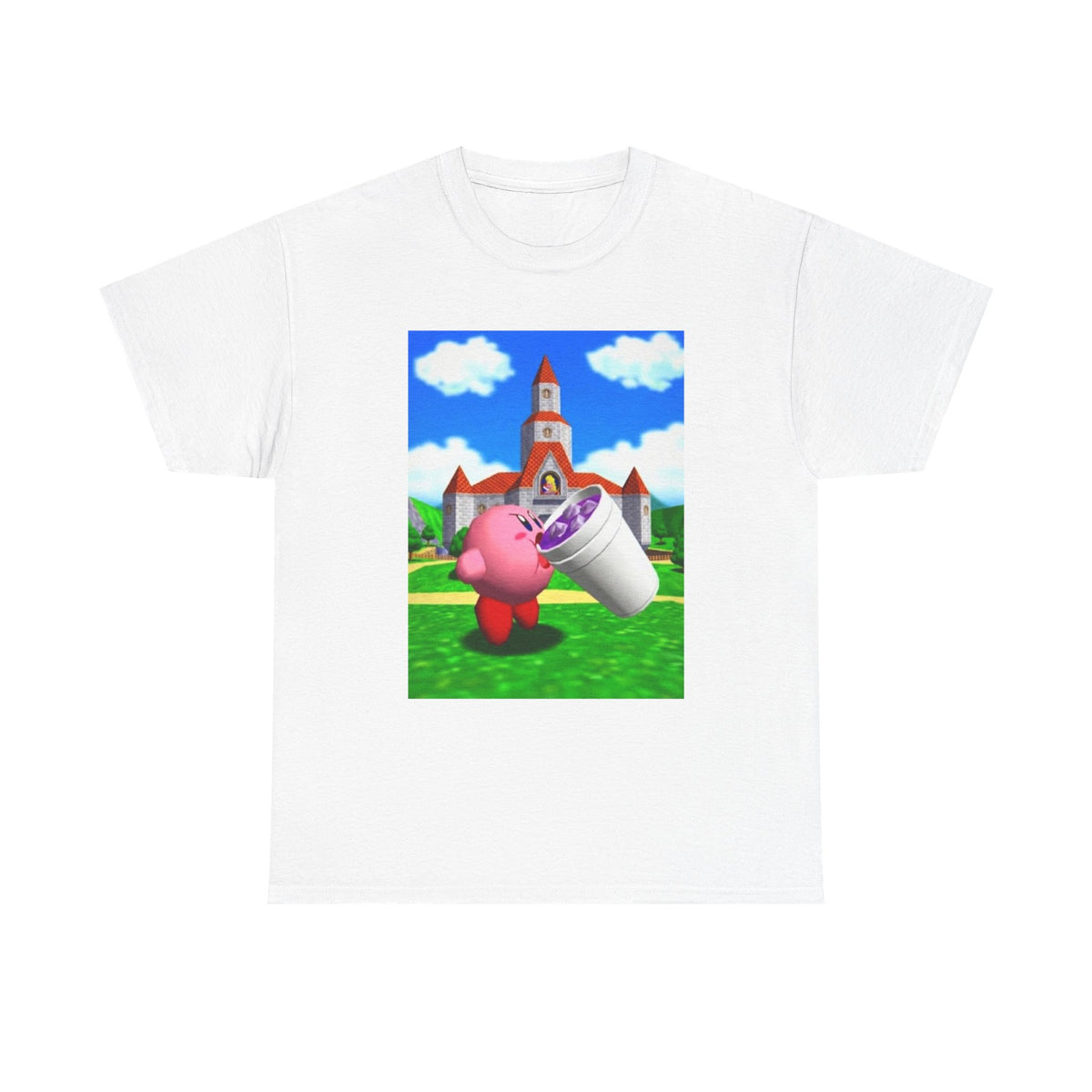 Kirby Sipping Lean At Peach's Castle