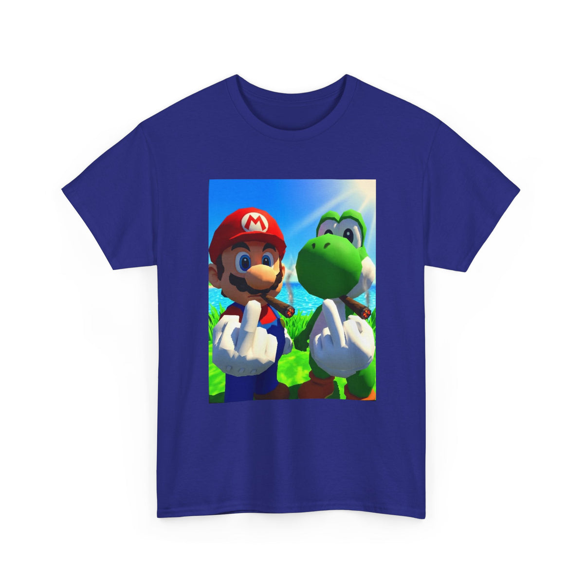 Mario And Yoshi Flipping The Bird
