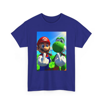 Mario And Yoshi Flipping The Bird
