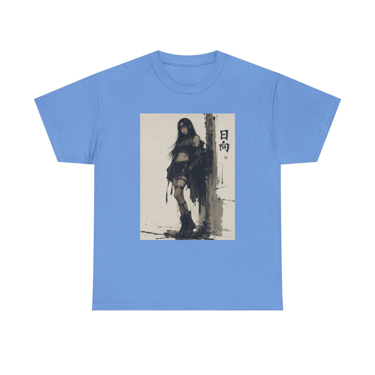 Anime Warrior Girl Leaning On Post Tee
