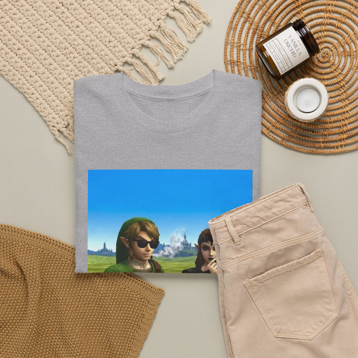 Link And Zelda Chilling With Cigars