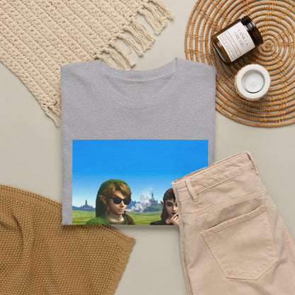 Link And Zelda Chilling With Cigars
