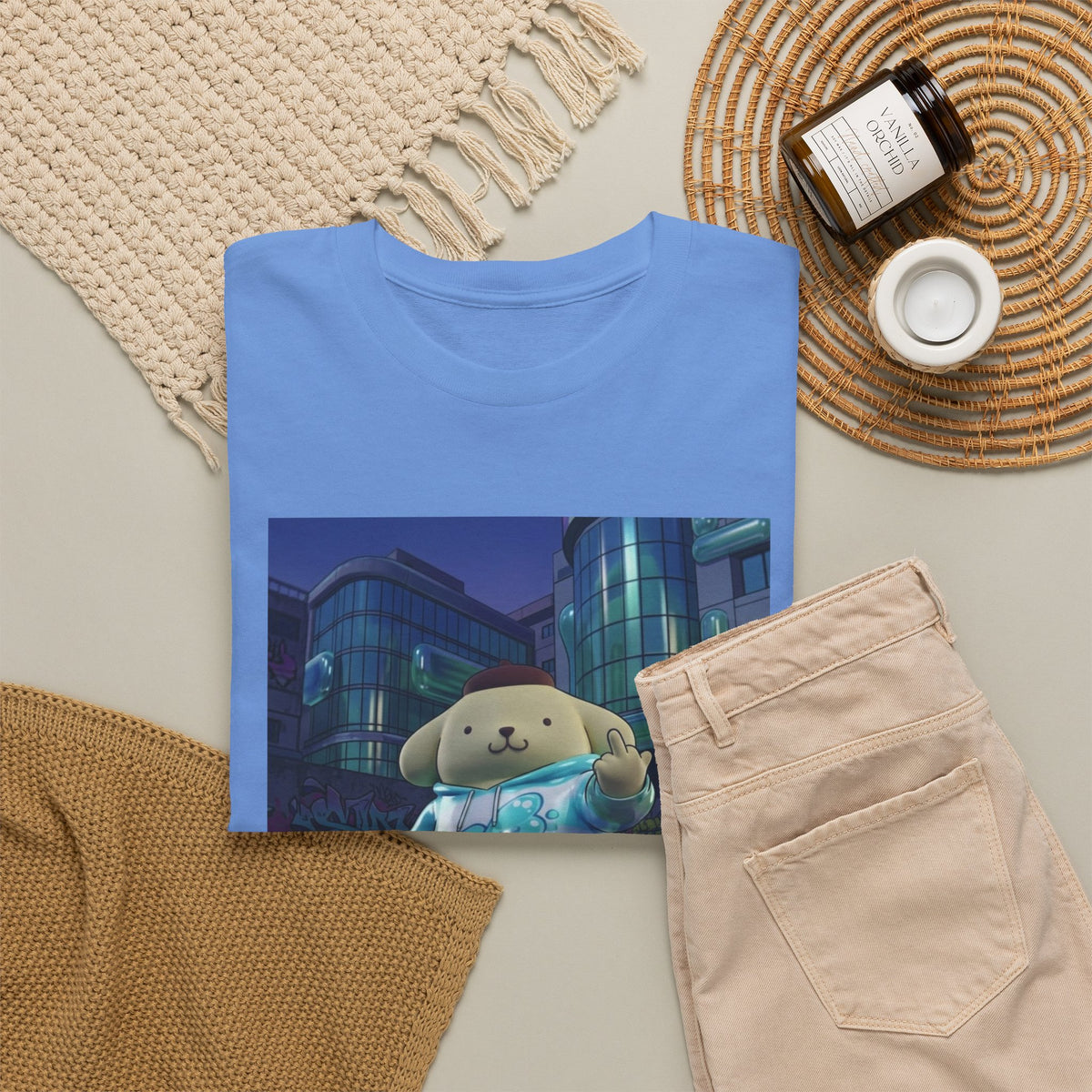 Pompompurin Flips Off In Skateshop City