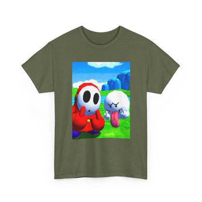 Shy Guy And Boo Flipping The Bird Tee