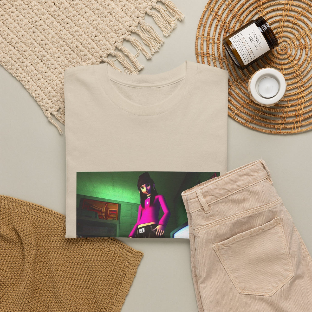 Y2K Vibe Girl In Her Room Tee