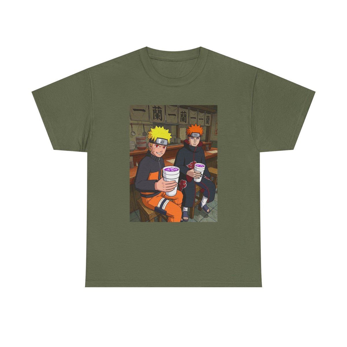 Naruto And Pain Sipping Lean Tee