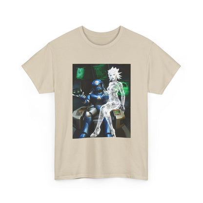 Cyborg & Hologram Flipping The Bird Tee