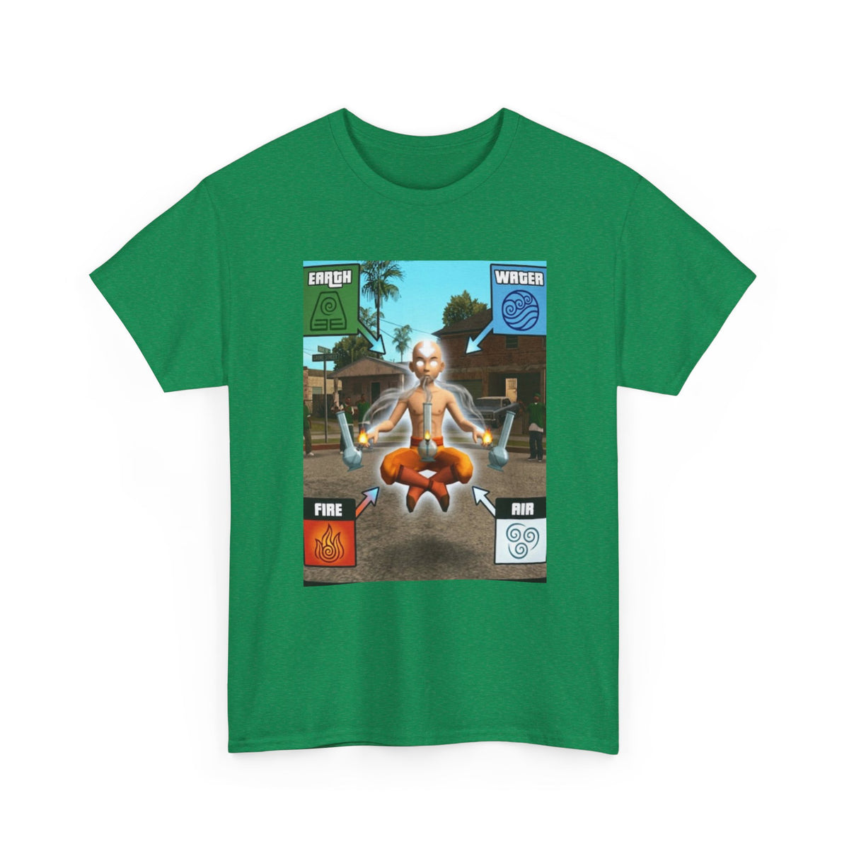 Avatar Aang Element Bending With Bongs Tee