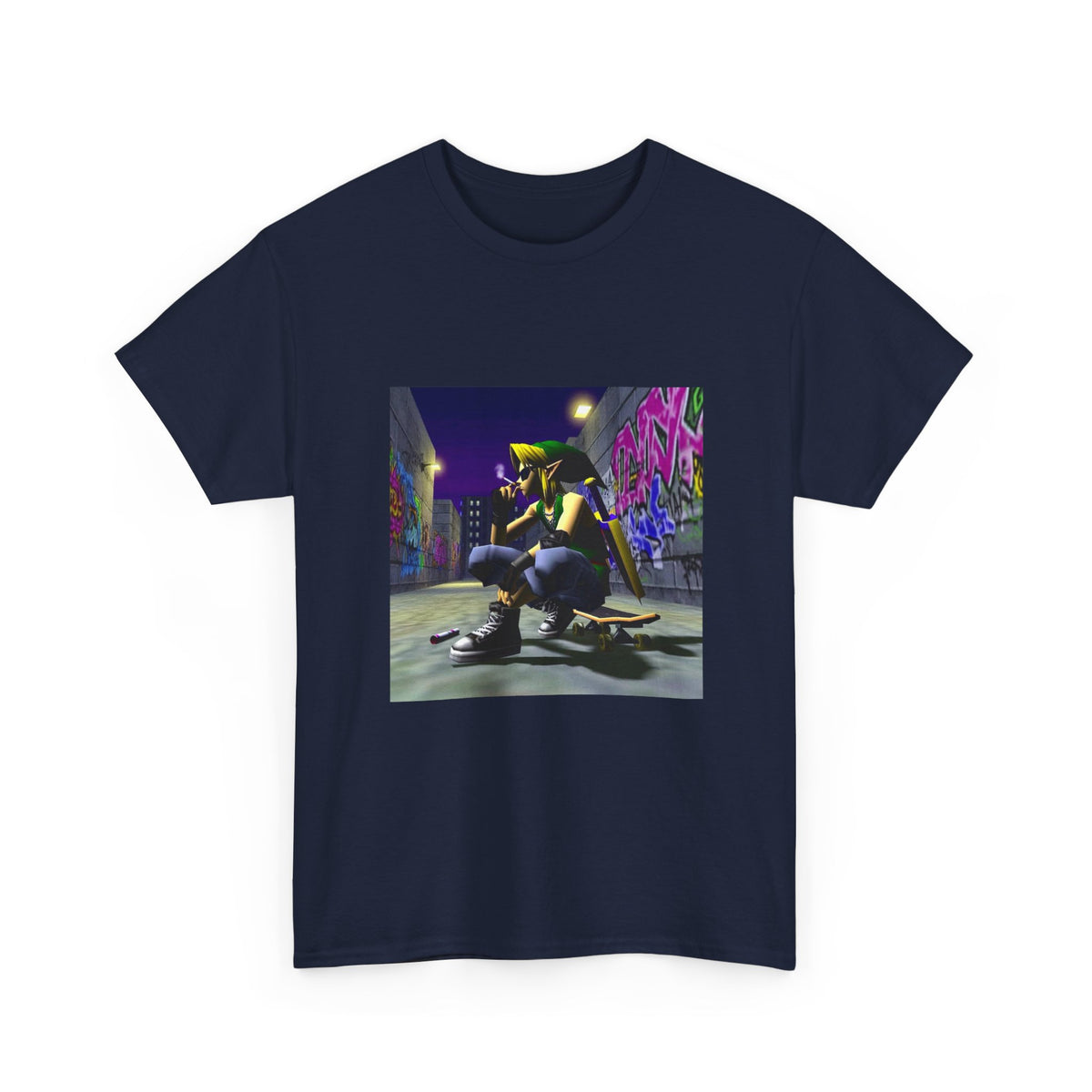 Edgy Link Smoking In Alley Tee