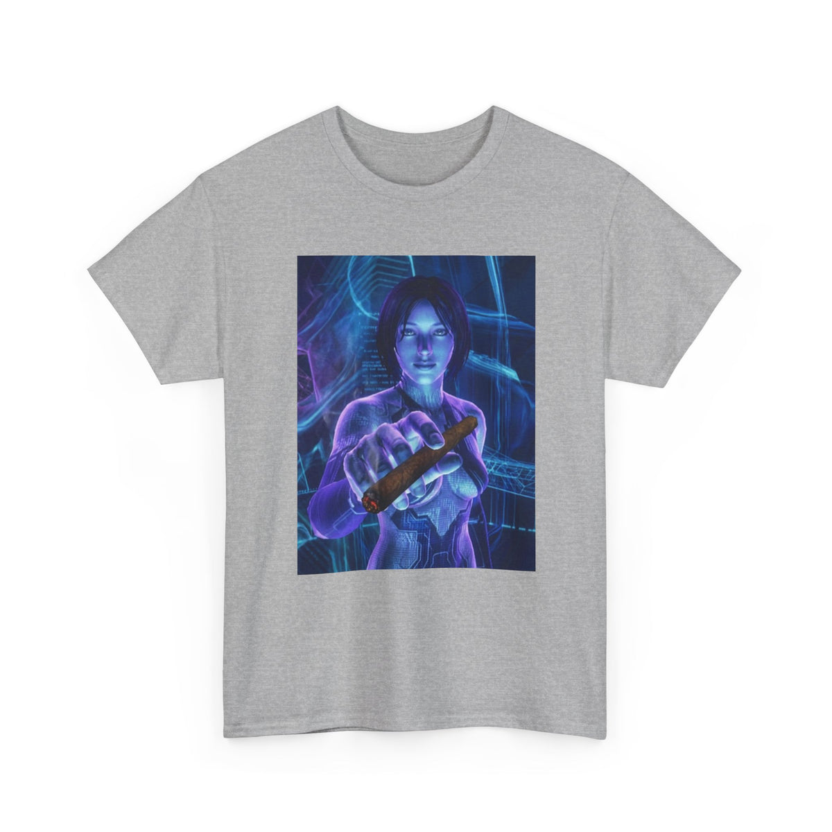 Cybernetic Woman Offers Lit Cigar Tee