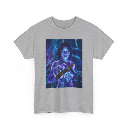 Cybernetic Woman Offers Lit Cigar Tee