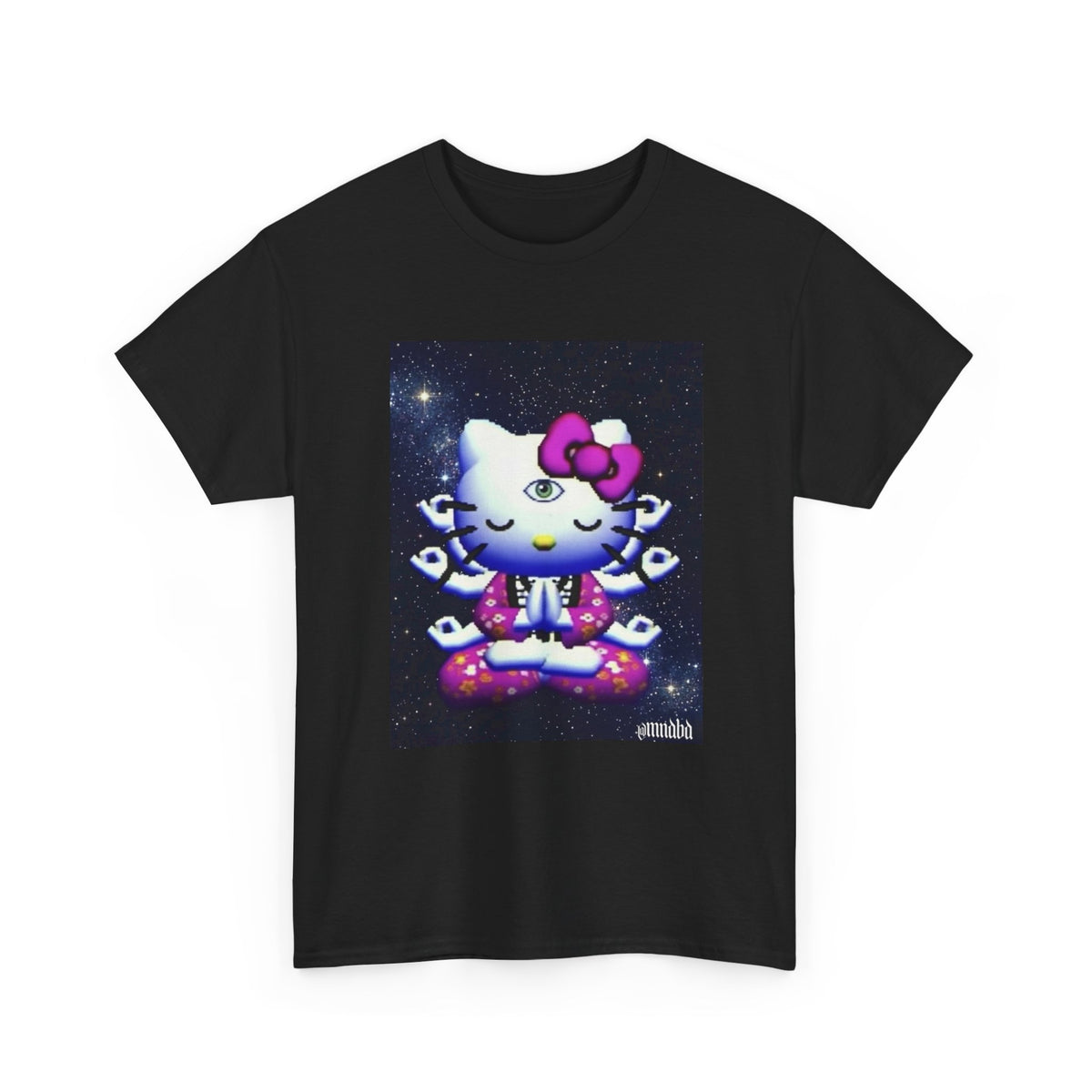 Third Eye Kitty Meditating In Space Tee