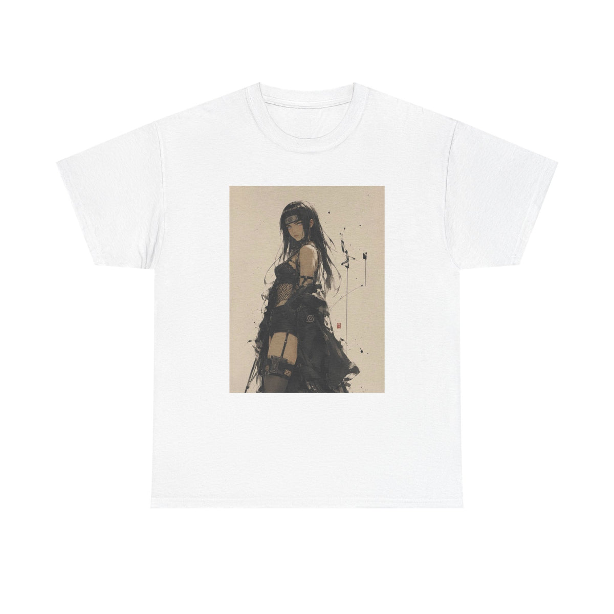 Anime Goth Girl Standing Confidently Tee