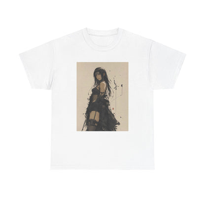 Anime Goth Girl Standing Confidently Tee