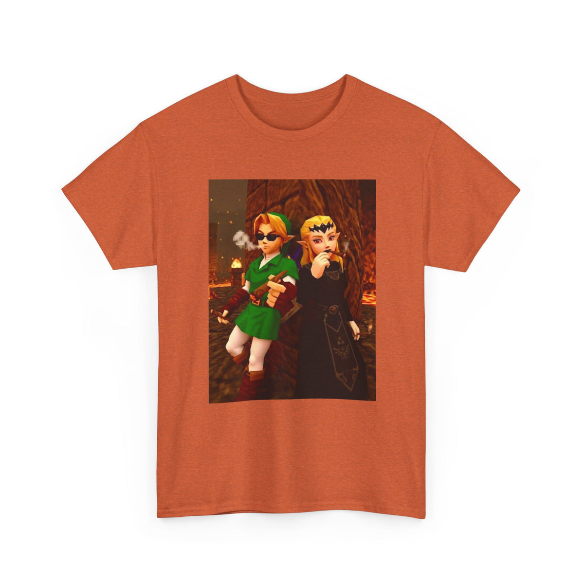 Link and Zelda Chillin' With Cigars Tee